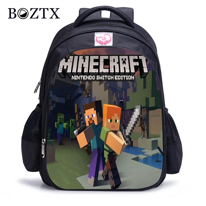 Детская MineCraft мультфильм рюкзак мальчик школьные сумки Горячие Основной Рюкзак