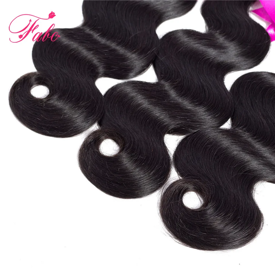 Fabc Hair brazilian body wave bundles 10-28 inch Remy Human Hair Extensions bundles Natural Color No Tangle