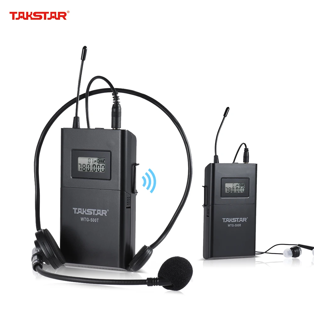 TAKSTAR WTG-500R UHF беспроводной приемник акустической передачи 100 м эффективный диапазон 6 выбираемых каналов ЖК-дисплей