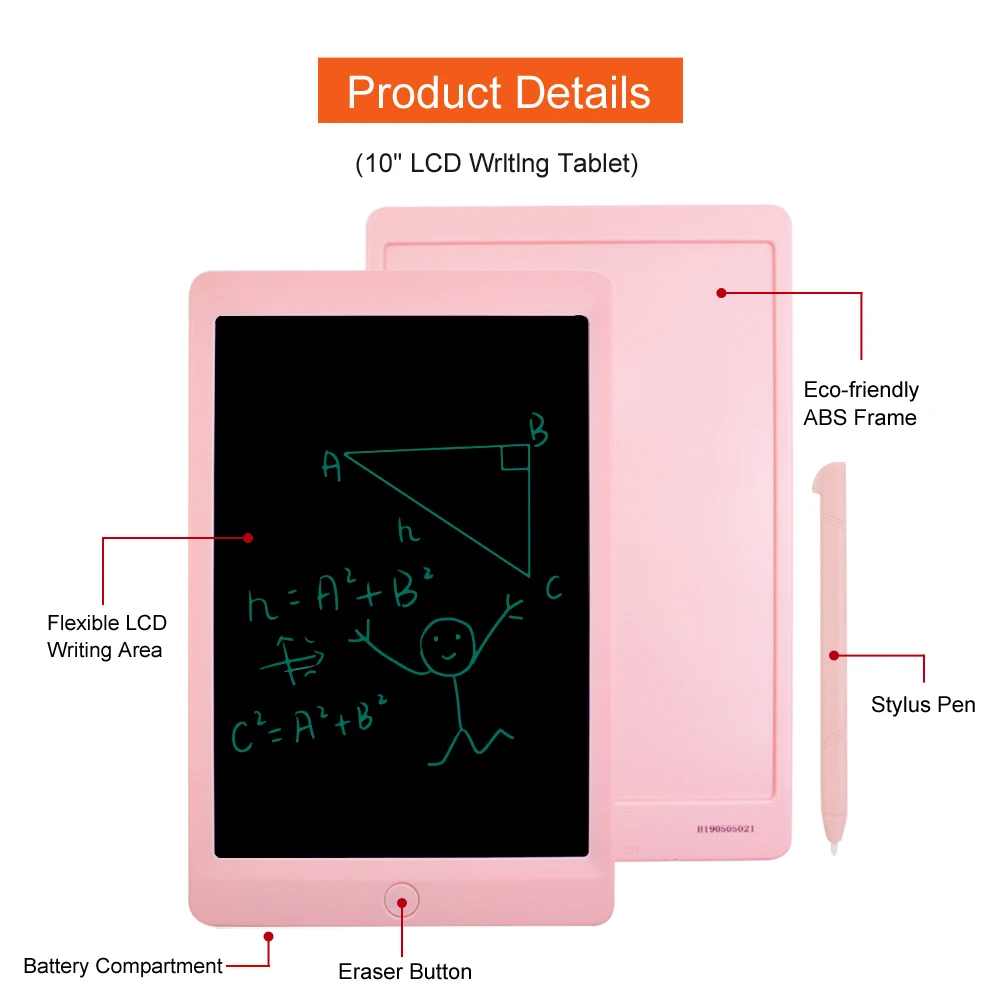 CHIPAL 10 ''8,5'' ЖК-планшет для письма без бумажной бумаги, графический блокнот для письма, электронный блокнот для рукописного ввода, доска для рисования, перезаписанный блокнот