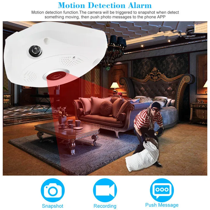 360 градусов панорамный CCTV безопасности IP 1.3MP/3MP/5MP двухсторонняя аудио камера IR-CUT ночного видения wifi IP VR 3D камера хранения видео