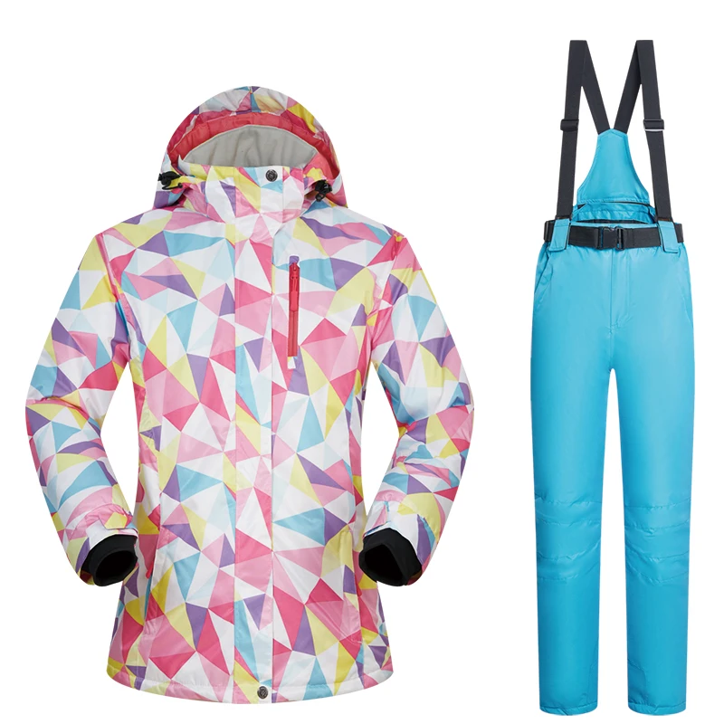 Snowboard Suits Women Winter High Quality Ski Jackets and Pants Windproof Waterproof Warmth 