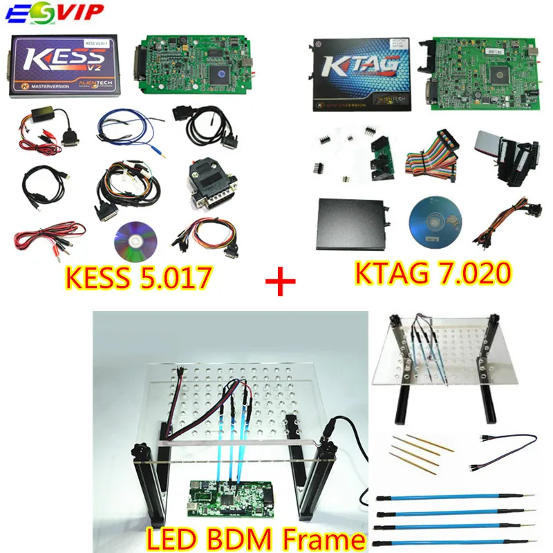 KESS V2 V2.47 V5.017 ЕС красный ECM Титан Winols KTAG V2.25 V7.020 4 светодиодный онлайн мастер-версия ЭКЮ БД car/грузовик программист инструмент - Цвет: KESS KTAG LED BDM