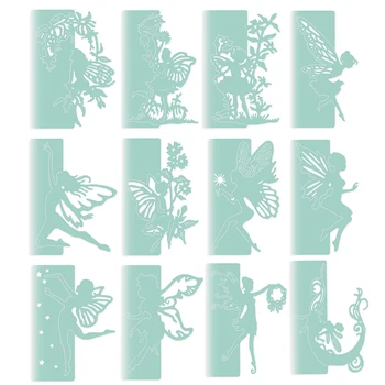 

ForeWan 12 Styles Flower Fairy Frame Metal Cutting Dies Stencils for DIY Scrapbooking Craft dies Cards