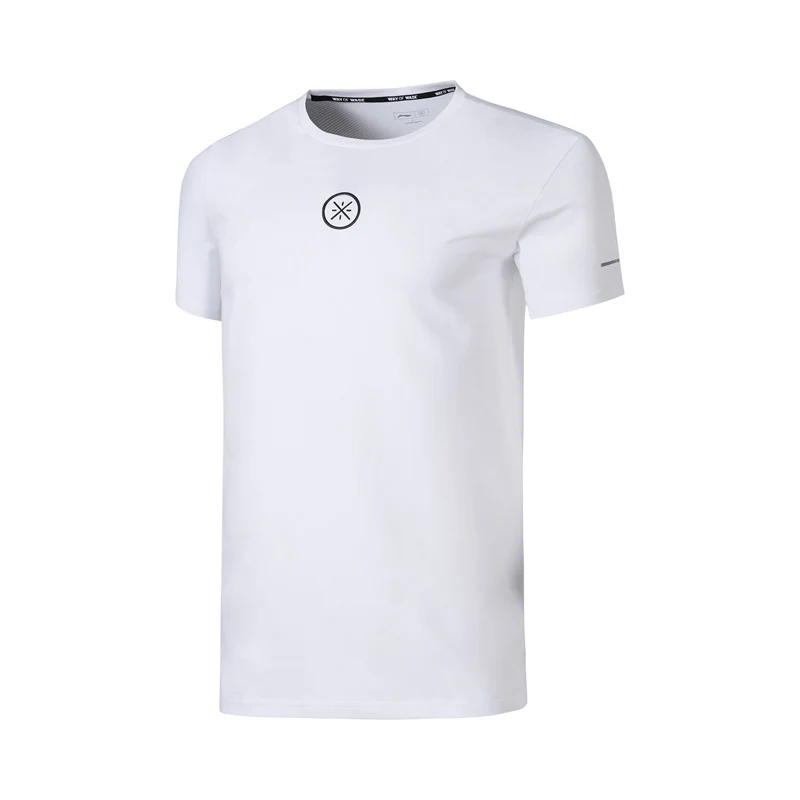 Li-Ning для мужчин серия Уэйд Джерси 95% хлопок+ 5% спандекс дышащая Обычная посадка подкладка комфорт спортивные футболки ATSP109 MTS3069