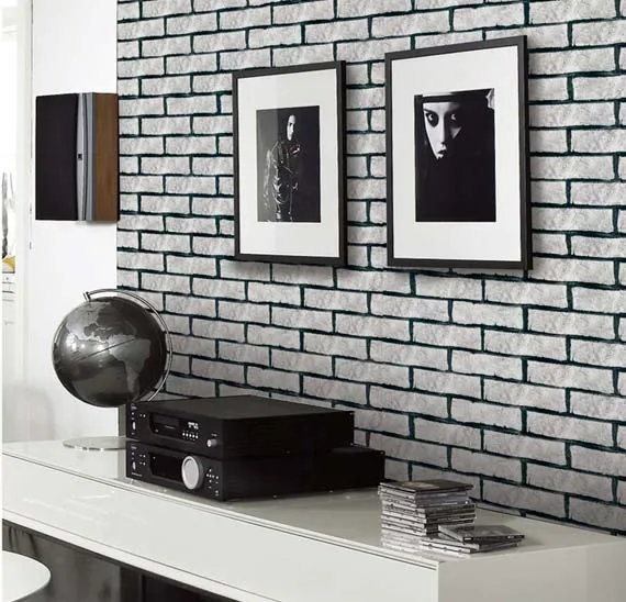 Us 29 36 14 Off 3d Vintage Classic White Brick Wallpaper For Living Room Kitchen Bedroom In Wallpapers From Home Improvement On Aliexpress