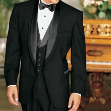 Лучшие продажи/на заказ черные атласные нагрудные Жених Смокинги друзей Жениха Лучший мужской костюм/мужские свадебные костюмы/Жених Костюмы Свадебные Мужские костюмы