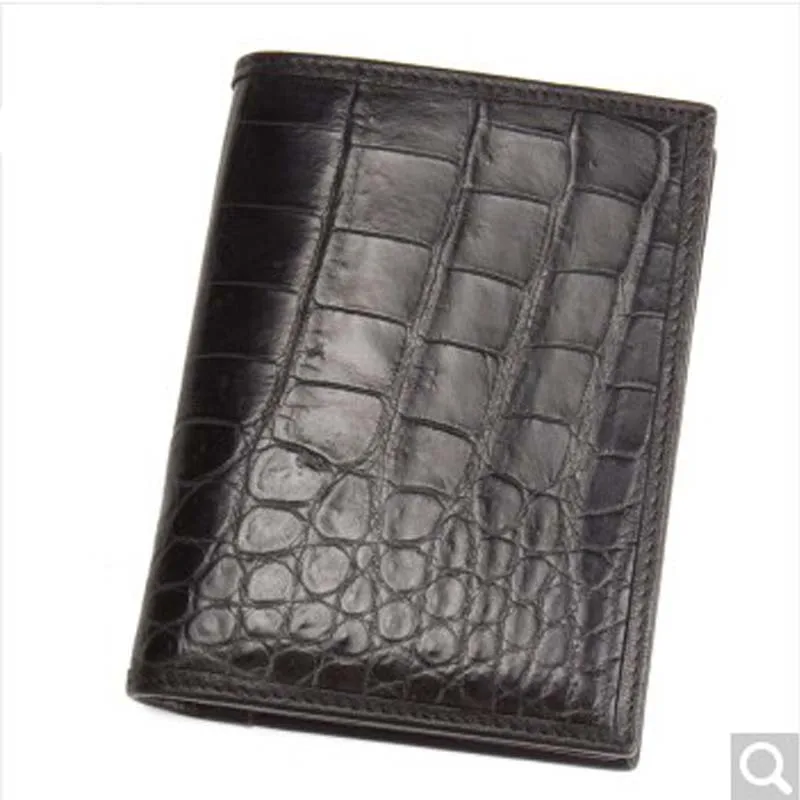 

nierkadeng 2018 crocodile Belly men wallet men's short purse wallet business casual men's wallet