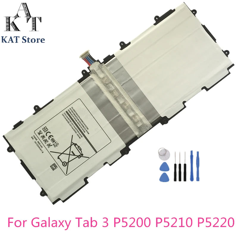 For Samsung Galaxy Tab 3 10.1 Battery Replacement P5200 P5210 T4500e 6800mAh