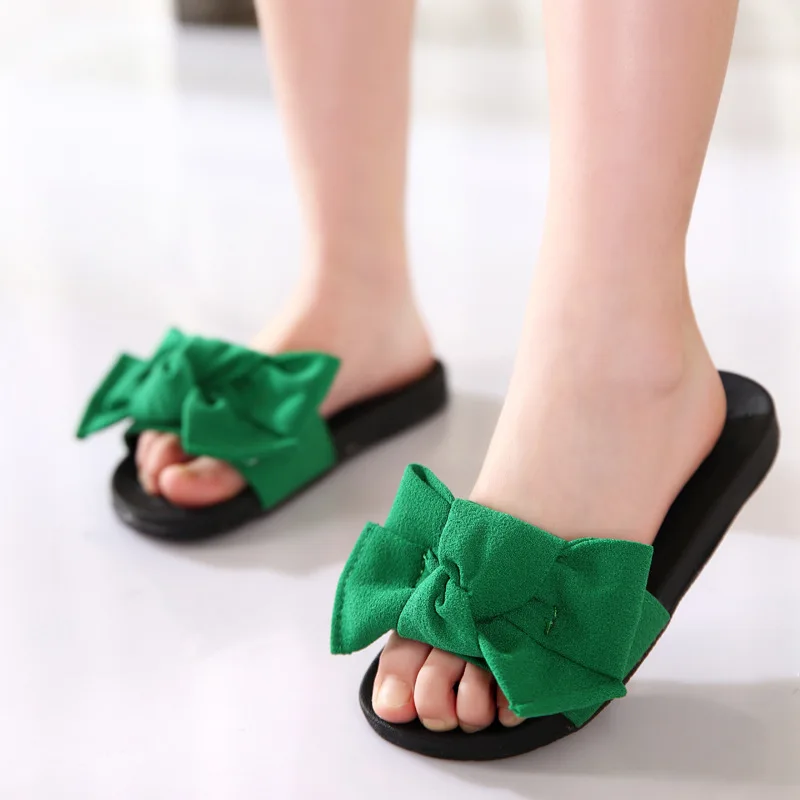 2018 Summer Children's Slippers Bowknot Soft Bottom Baby Girls Anti