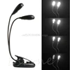 2 brazos dobles flexibles Clip en 4 lámpara de luz led para lectura de libros lámpara de tableta # H028 # ► Foto 1/6