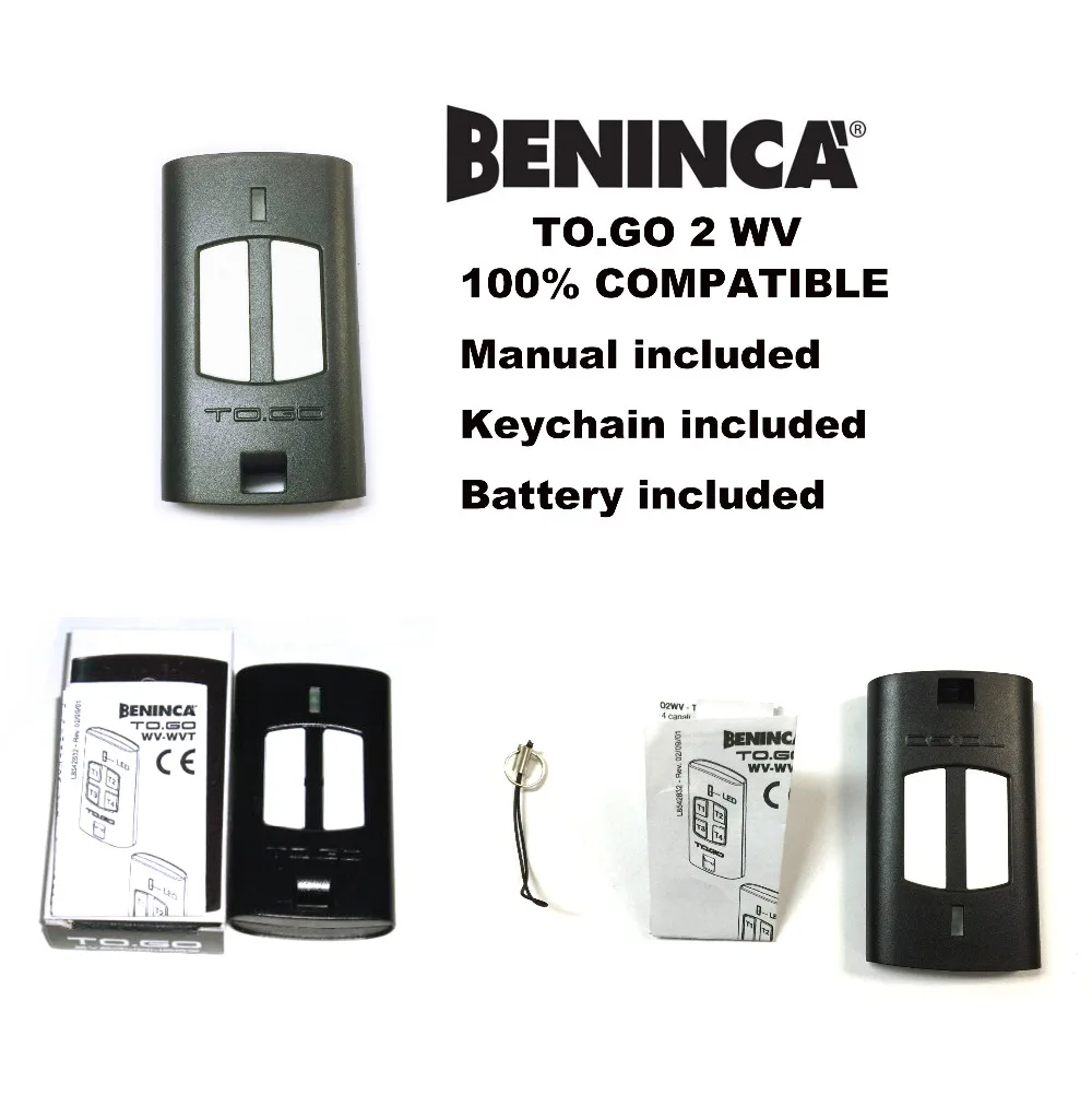 

100pcs FOR BENINCA TO.GO remote Control 433,92Mhz rolling code DHL free shipping