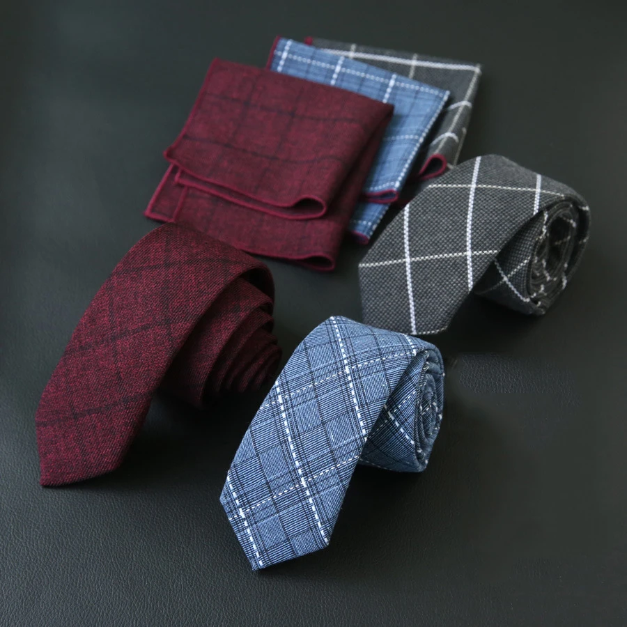 Плед Печатных Набор платков и галстуков для мужчин рубашки бизнес свадебные шеи