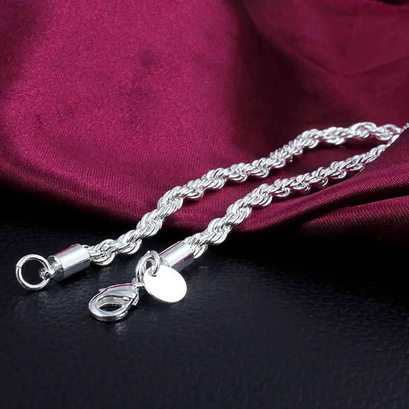 Diomedes Новинка Великолепная новая женская витая веревка цельный браслет цепной браслет ювелирный подарок популярный Повседневный Браслет#0217