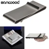 Stainless Steel Silver Color Slim Money Clip Purse Wallet Credit Card ID Holder Metal Men Cash Bill Clamp зажим для денег 1