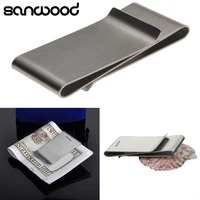 Stainless Steel Silver Color Slim Money Clip Purse Wallet Credit Card ID Holder Metal Men Cash Bill Clamp зажим для денег 1