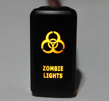 

ZOMBIE LIGHTS Push Button Switch Orange LED For Toyota Landcruiser Hilux FJ Cruiser ON OFF Switch With Wire 12 Volt 3Amp