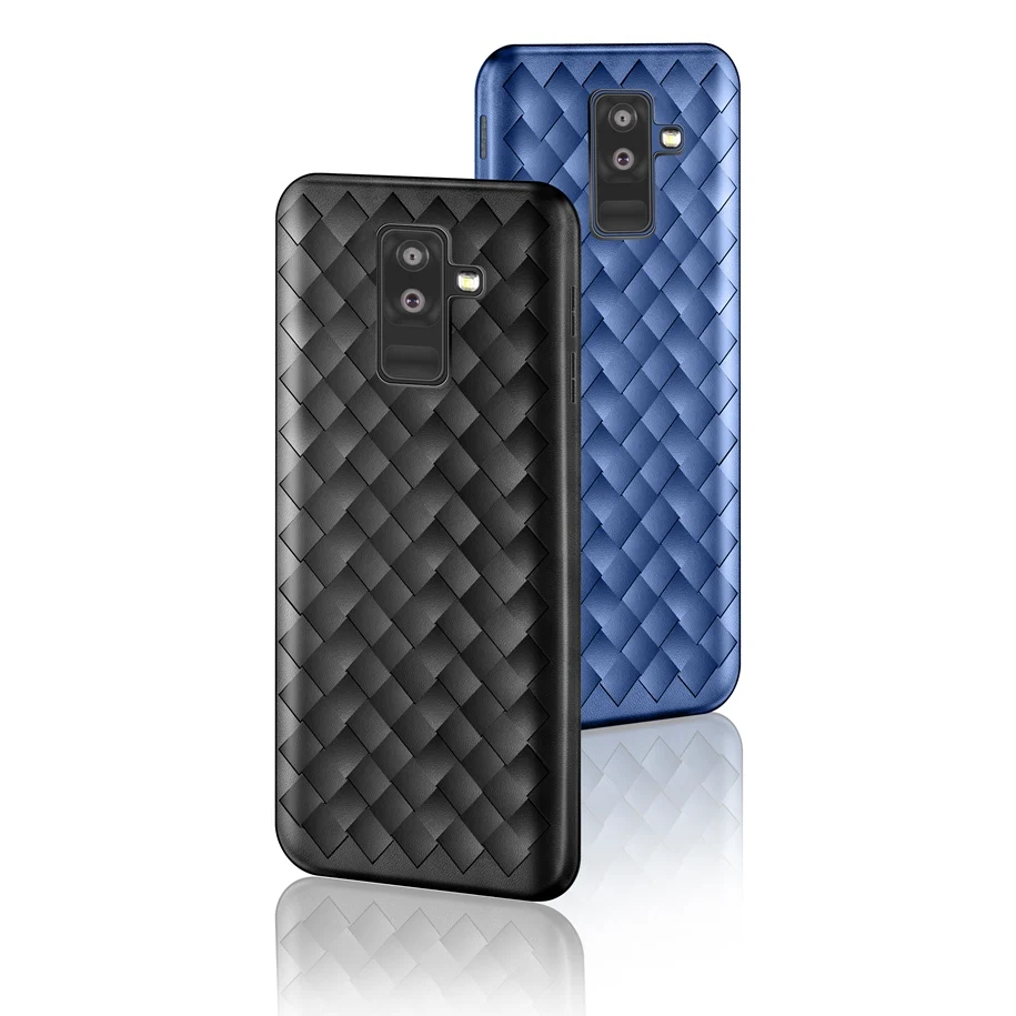 Силиконовый чехол для Samsung Galaxy A6 Plus SM-A605 A605F тканый мягкий 2018 + A6Plus A605 | Мобильные