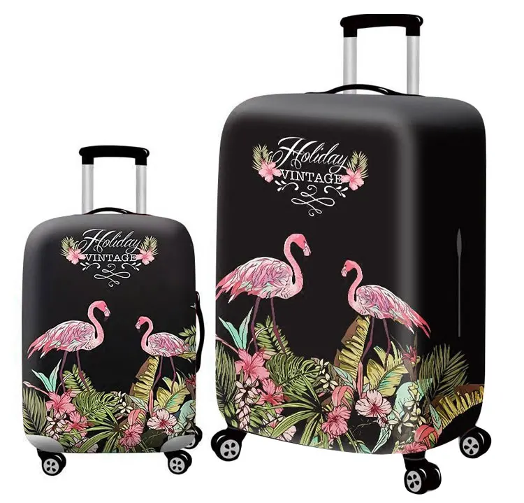 Фламинго эластичный чехол для чемодана мода путешествия Для Мужчин's Для женщин цветок Чемодан тележка защиты пыли дождь чехол для 24/28/30 inch