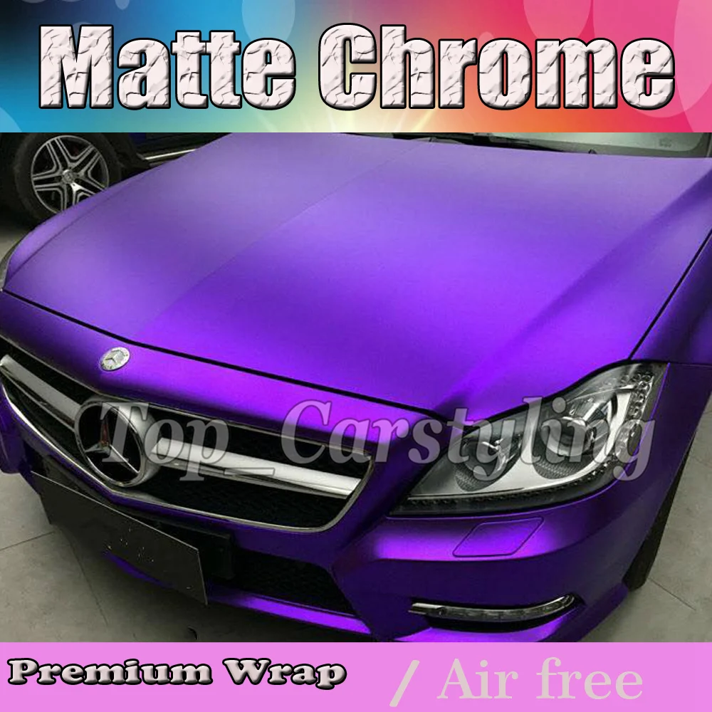 Luxury Bronze Purple Matte Chrome Vinyl Car Wrap Film For ...