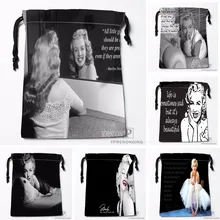Пользовательские Мэрилин Монро Сумки на шнурке Печать Путешествия хранения мини мешок плавать Пешие прогулки игрушка мешок размер 18x22 см#180412-11-61