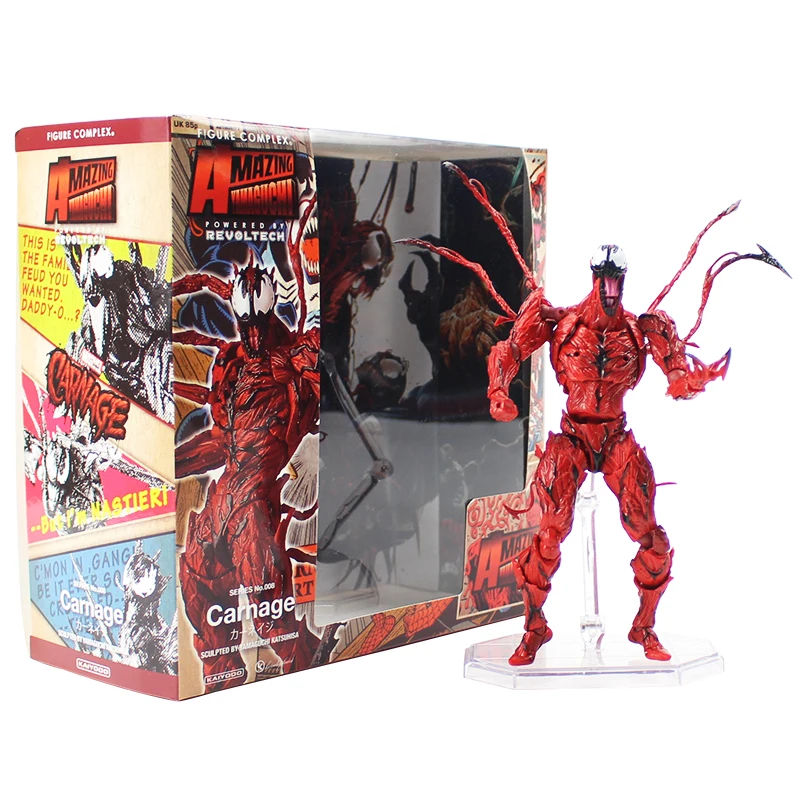 

16cm The Amazing Carnage Revoltech Series NO.008 Action Figure Brinquedos Figurals Collection Figure Model Toy