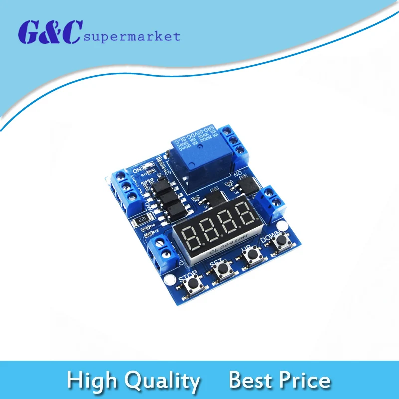 

Circuit Switch Adjustable 6-30V 1-Channel Relay Module Trigger Delay Cycle Timer