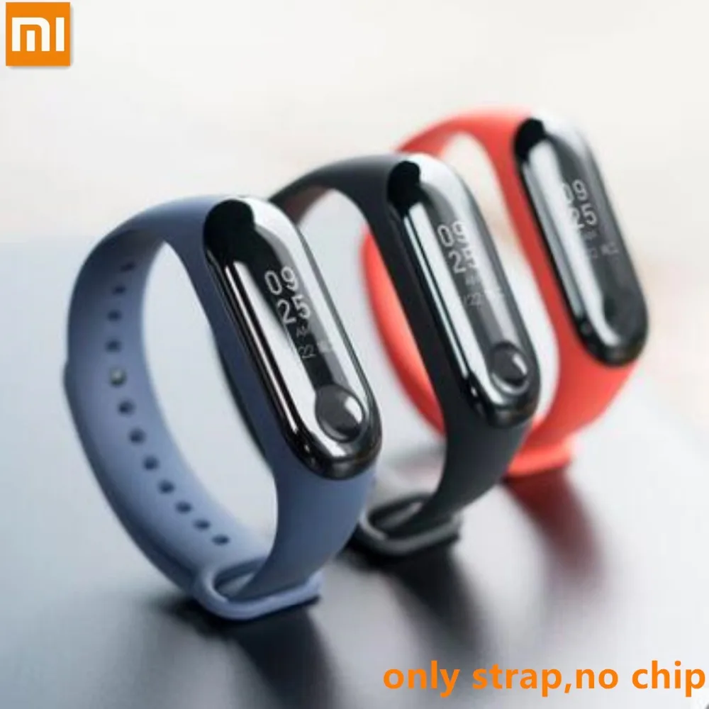 Оригинальный браслет Xiaomi для Miband 3/4 спортивный ремешок часов силиконовый на