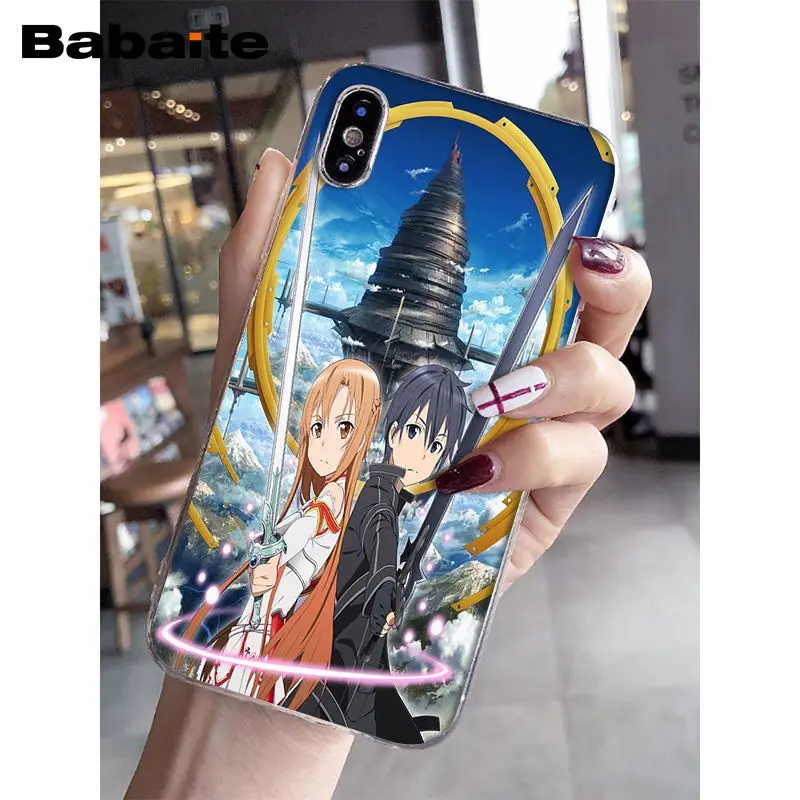 Babaite Sword Art Online SAO Japan аниме чехол для телефона для iPhone 5 5Sx 6 7 7plus 8 8Plus X XS MAX XR - Цвет: A6