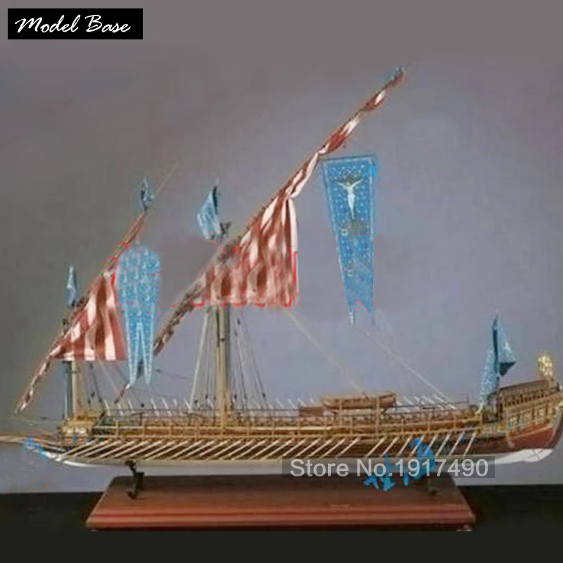 

Wooden Ship Models Kits Train Hobby Wooden Model 3d Laser Cut Scale 1/64 LA REAL Spain Laredo Yar No Calais Male Paddle Boat