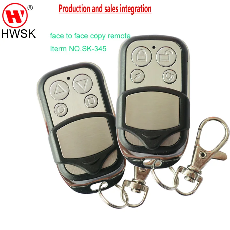

SK-345 face to face copy remote 434MHz universal remote key can be COMPATIBLE with Fixed code & Rolling code,4buttons slid cover
