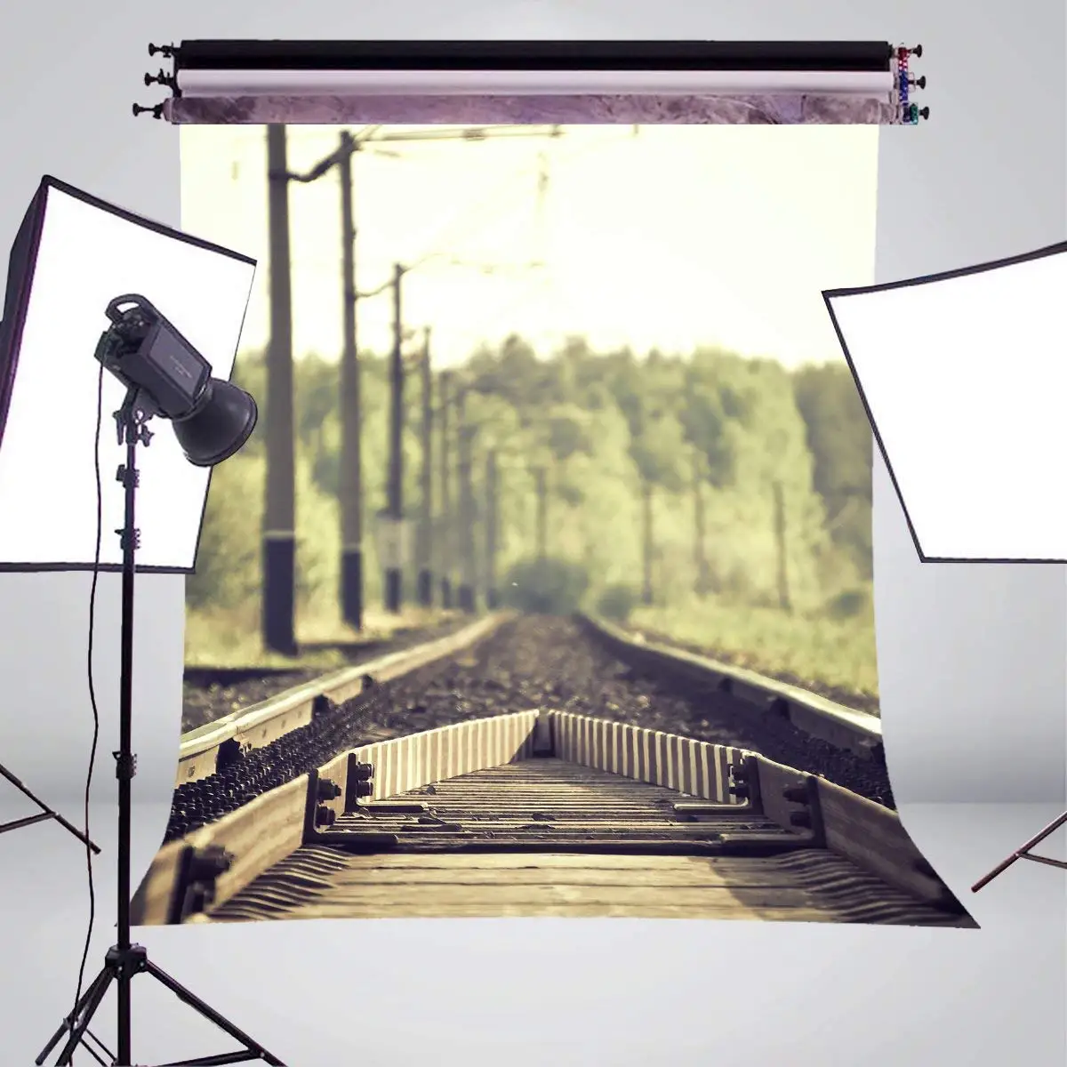 Industry Rails Train Photography Background Railway Train Stones Trees Backdrop Studio Props Wall 150x220cm Industry Rails Train Photography Background Railway Train Stones Trees Backdrop Studio Props Wall 150x220cm