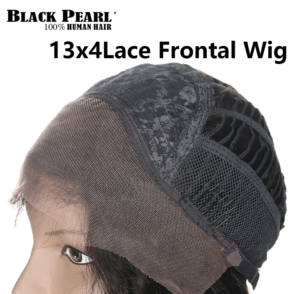 Черный жемчуг бразильский тело волна человеческих волос Синтетические волосы на кружеве парики для черный Для женщин натуральный черный