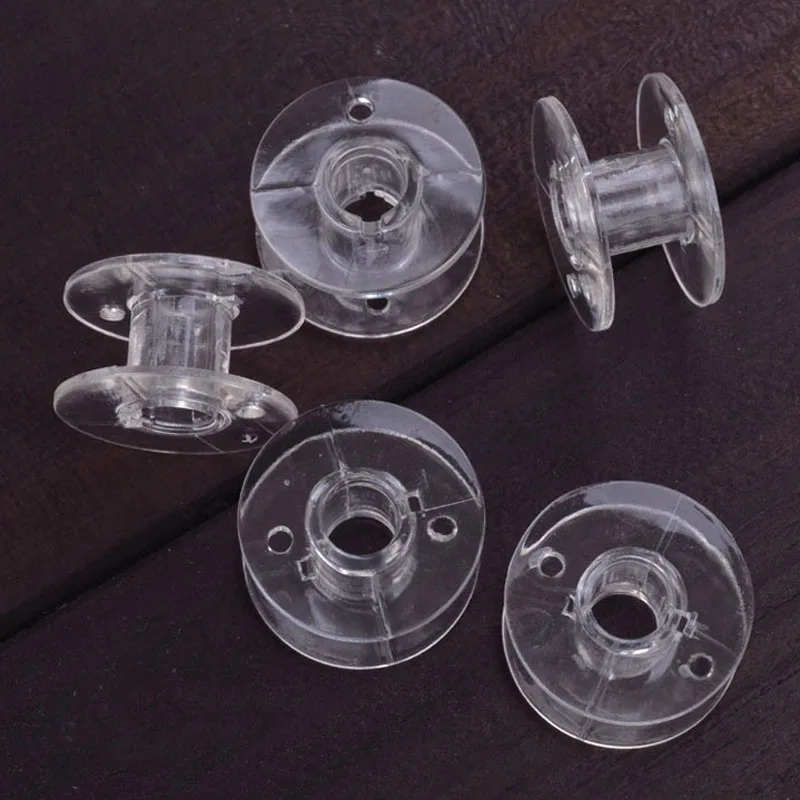 3000PCS/lot Hot Selling Clear Plastic Empty Bobbins For Brother Janome