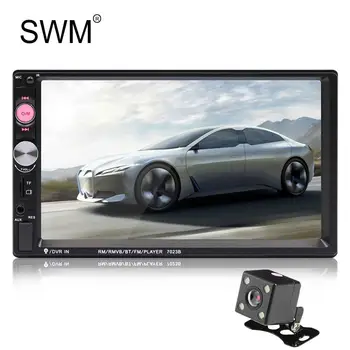 SWM-autorradio 2 Din con Bluetooth y reproductor Mp5 para Coche, Radio con Mirror Link y Cassette, Control de dirección, TF y FM