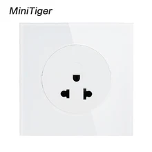 Minitiger 13A стандарт США Новое Поступление Хрустальная стеклянная панель настенная розетка заземленная с детским защитный замок
