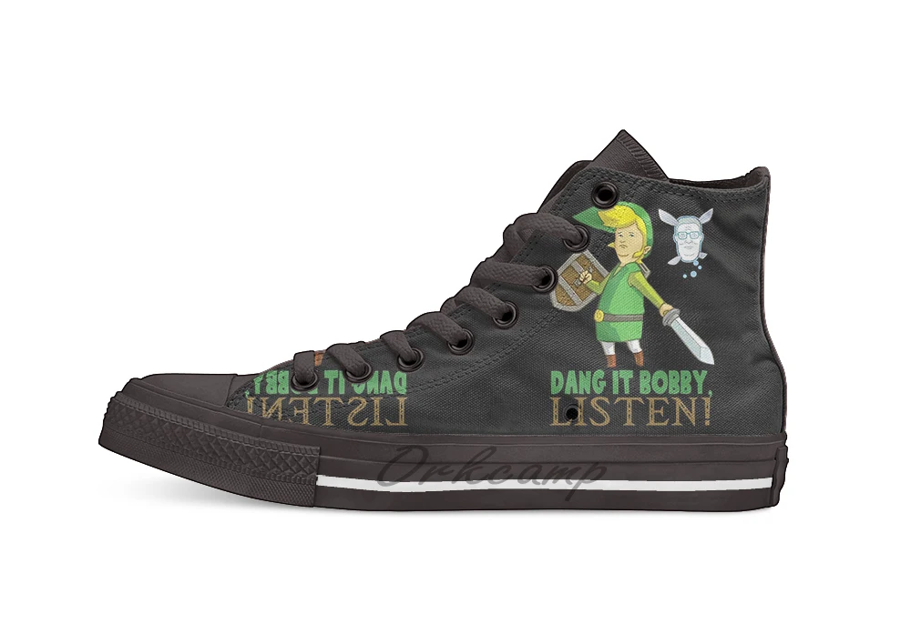 

Dang it Bobby Unisex High Top Canvas flat Casual Custom shoes Drop Shipping