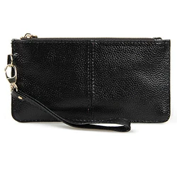 

Women Famous Brand Genuine Leather Zipper Clutch Wallet,Female Candy Color Burglar Robbed Purse,Lady Multi-function Phone Wallet