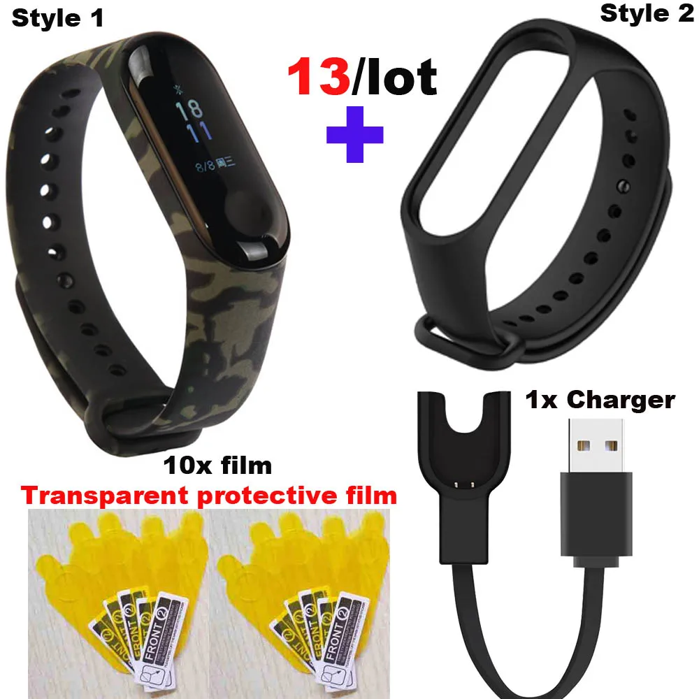 Color8 Для Xiaomi Mi Band 3 заряжатель USB браслета защитный напульсник Экран пленка 13 шт - Цвет: Color8