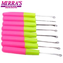 Mirra's Mirror зеркало розовый и лимонный цвет крючком Крючки для косичек 10 шт. пластиковые иглы Threader дреды парик делая инструменты