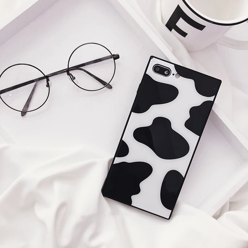 GlamPhoneCase черный белый узор стеклянный чехол для телефона iphone X 8 8PLUS 7 7PLUS 6 6PLUS 6S +