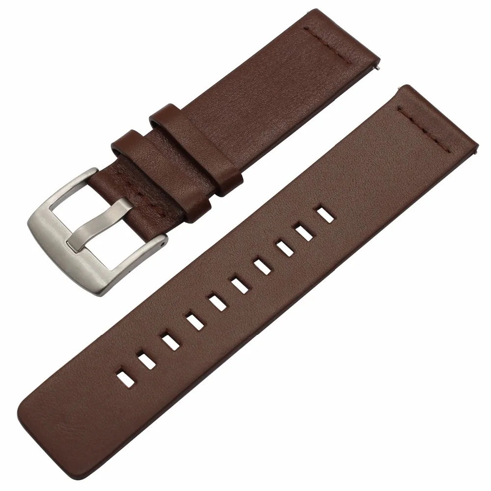 20 мм итальянский масляный кожаный ремешок для часов Pebble Time Круглый 20 мм для мужчин huawei Watch 2(спорт) Ticwatch 2 Quick Release Band ремешок на запястье