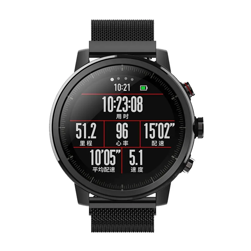 3в1 Для Xiaomi Huami Amazfit Pace ремешок Ремешок Часы из нержавеющей стали smartwatch+ силиконовые браслеты ремень+ стекло Защита экрана