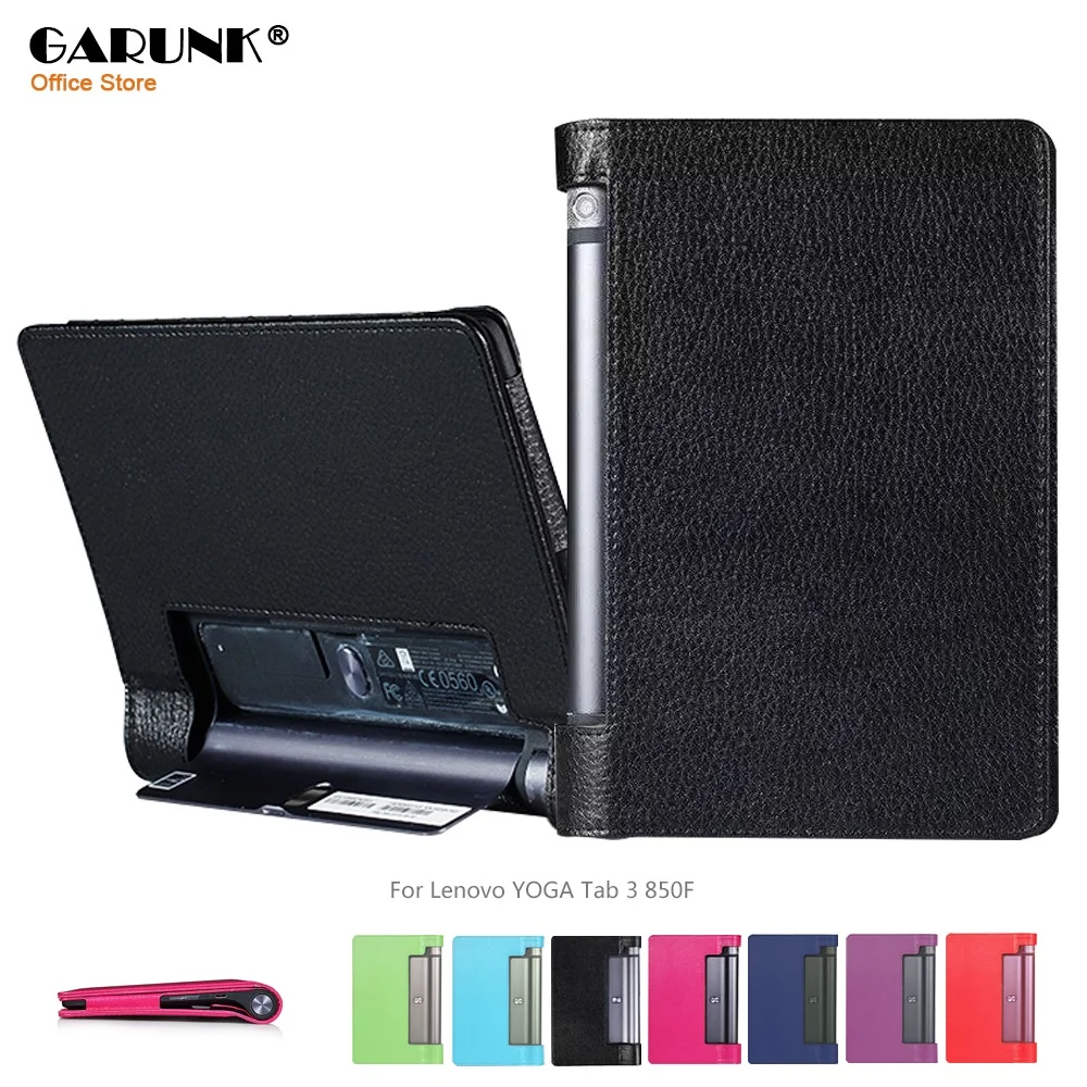 Case for Lenovo YOGA Tab 3 850F, GARUNK Matte Litchi PU Leather Flip Folio Cover for Lenovo YOGA