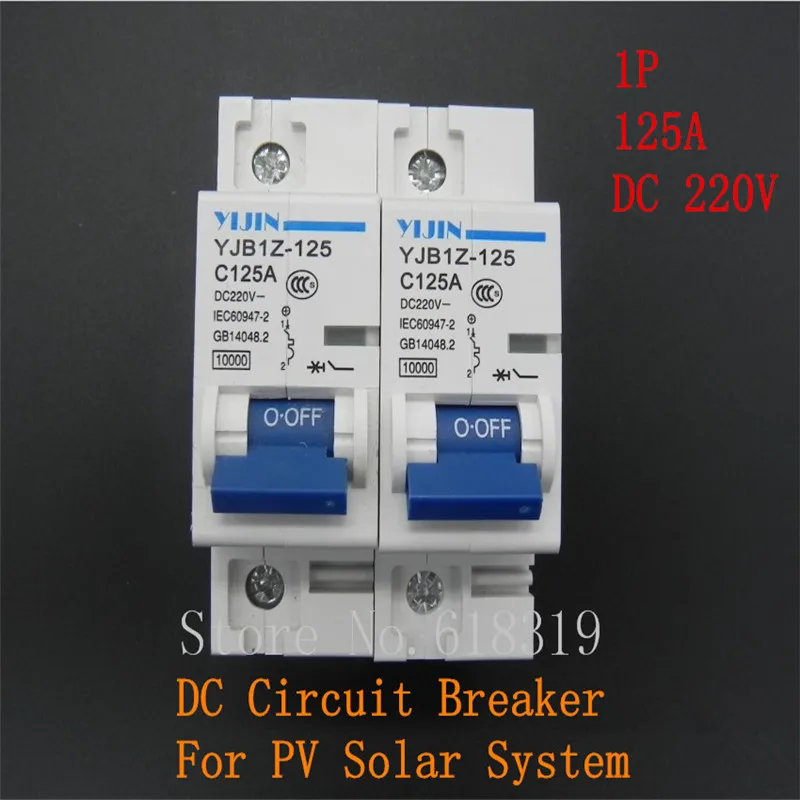 (2 шт./лот) 2 P 125A DC440V MCB фотоэлектрическая солнечная энергия PV Mini DC Автоматический