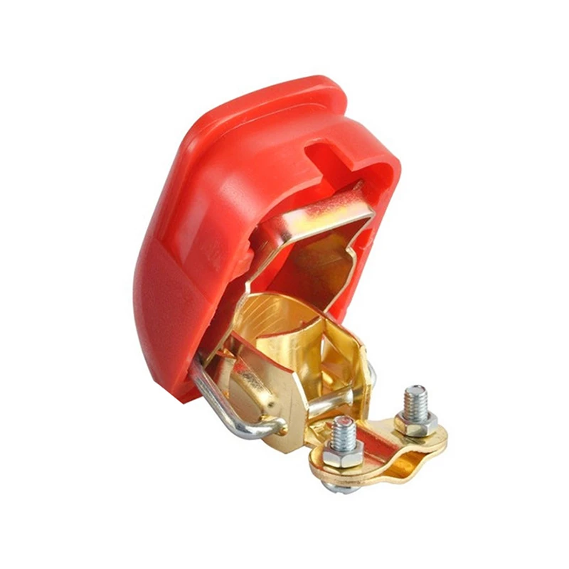 Универсальный 12 в автомобильный быстросъемный аккумулятор зажимы клемм кабель для автомобильного аккумулятора для автомобиля Караван Лодка мотоцикл автомобиль-Стайлинг - Название цвета: Красный