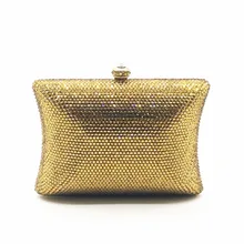 XIYUAN Золотой/Серебряный Обычная Кристалл Клатч маленький кошелек вечерние сумки женские алмаз сумка для студентов выпускного вечера подарки