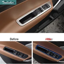 Tonlinker adesivi Copertura Per Geely Atlante 2016-18 Car Styling 4 pz ABS/acciaio Inox porta di windows ascensore copertine pulsante adesivo