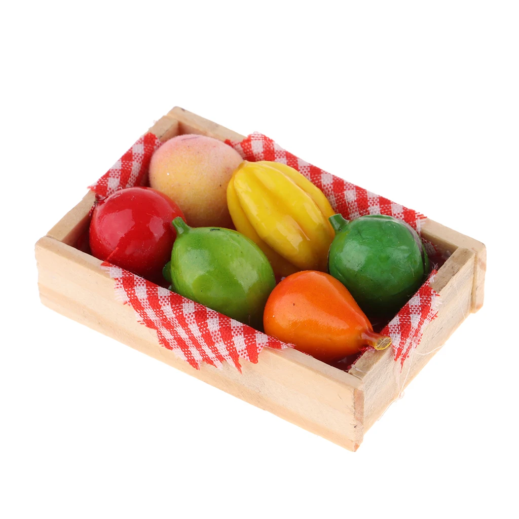 MagiDeal Dollhouse Miniature Fruit Toys Magnetic Miniature Fridge Sticker