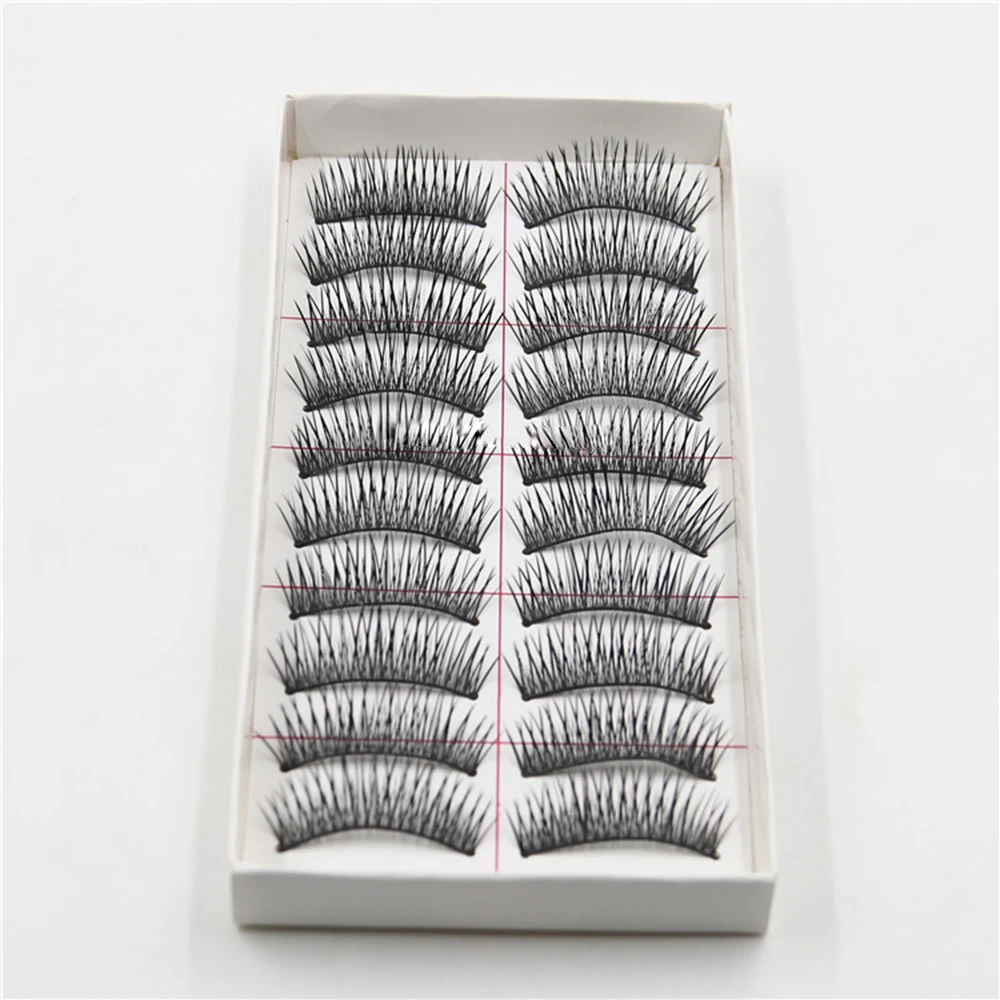 

ELECOOL 10 Pairs/Box Handmade False Eyelashes Grafting Natural Long Eye Lashes Extensions Beauty Health Eye Makeup